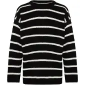 Trendyol Pullover preto / branco