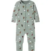 Name it Pijama castanho / jade / branco