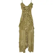 Trendyol Vestido cáqui / offwhite