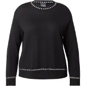 Marina Rinaldi Pullover 'PULVINO' preto / branco