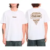 Volcom Camisa 'Linear' oliveira / laranja / branco