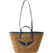 Zadig & Voltaire Malas de tiracolo 'MINI WINGS' azul escuro / sépia