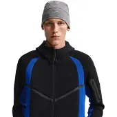 Nike Casaco em moletão 'TECH FLC PRO' azul / preto