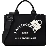 Karl Lagerfeld para mulher. B4W50076 Bolsa Square Charm preta (OSFA), Preto, Casual, Algodão Reciclado
