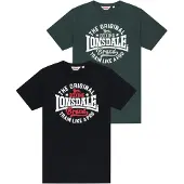 Lonsdale Camisa 'Wellbrow' abe / vermelho / preto / branco
