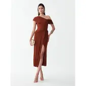 BWLDR Vestido 'JENI' castanho