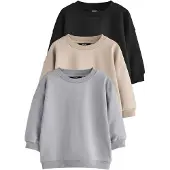 Next Sweatshirt nude / cinzento claro / preto