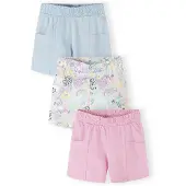 MINOTI Calças azul céu / lilás / cor-de-rosa / branco