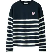 Name it Pullover 'NKFLine' azul escuro / branco