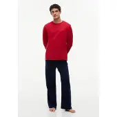Tommy Hilfiger Underwear Pijama comprido vermelho / preto