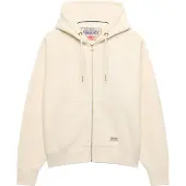 Superdry Casaco em moletão 'Luxe Casual' branco natural