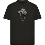 Mister tee Camisola 'Faith Meets Strength' cinzento / preto