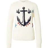 Weekend Max Mara Pullover 'NITRA' azul noturno / opal / vermelho / branco lã