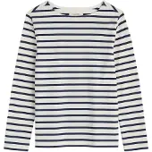 Seasalt Cornwall Camisa 'Sailor' ecru / marinho