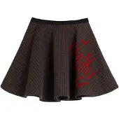 Desigual Saia vermelho / mosqueado preto