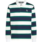 Karl Lagerfeld Camisa 'Ikon' navy / verde escuro / branco