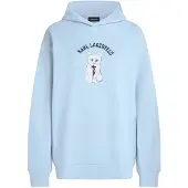 Karl Lagerfeld Sweatshirt 'Ikon Choupette' azul claro / preto / branco