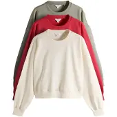 The Set Sweatshirt creme / cáqui / carmesim
