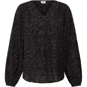 Fransa Blusa 'FRARIANA' navy / castanho escuro