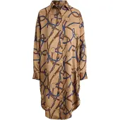 Ralph Lauren Vestidos camiseiros bege escuro / marinho / castanho / amarelo dourado