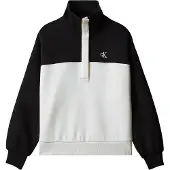 Calvin Klein Jeans Sweatshirt preto / branco