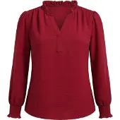 Usha Blusa borgonha