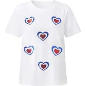 Usha Camisa mistura de cores / branco