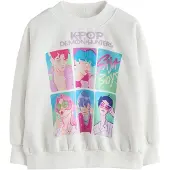 Next Sweatshirt 'K-Pop Demon Hunters' ecru / azul claro / lavanda / rosa