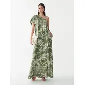 St MRLO Vestido 'YOLIE ' verde / branco