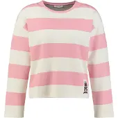 Key Largo Sweatshirt 'HAMPTON' rosa / branco