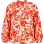 Usha Blusa laranja / rosa / vermelho sangue