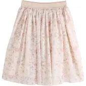 Next Saia ecru / ouro / verde pastel / cor-de-rosa