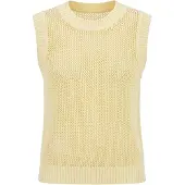 IZIA Colete de malha amarelo