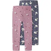 Name it Leggings 'NMFVIVIAN' navy / malva / vermelho rubi / branco