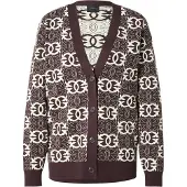 Pinko Casaco de malha creme / chocolate