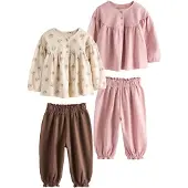 Next Pijama bege / castanho escuro / rosé