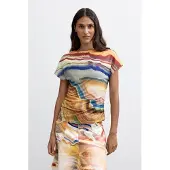 Desigual , Camiseta estampada, Mulher, PoliÉSter, L