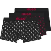 HUGO Boxers vermelho fogo / preto / branco