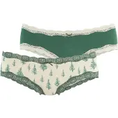 LASCANA Hipster verde escuro / offwhite