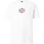 BOSS Camisa vermelho rubi / branco