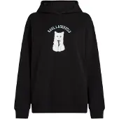 Karl Lagerfeld Sweatshirt 'Choupette-Skizzen' azul claro / preto / branco