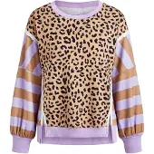 Usha Sweatshirt lilás / laranja / preto