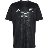 Adidas Camisola de futebol 'All Blacks Supporter' cinzento / preto / branco