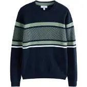 Next Pullover navy / verde pastel / branco