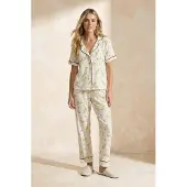 Trendyol Pijama amarelo / verde escuro / branco
