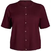 Zizzi Casaco de malha 'Carrie Heart' vermelho vinho