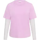 KAFFE CURVE Camisa rosa claro / branco