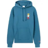Champion Sweatshirt azul real / caril / vermelho / branco