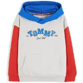 Tommy Hilfiger Sweatshirt azul / cinzento claro / vermelho