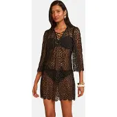 Love & roses Vestido de praia preto